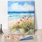 DIY Paint by Numbers for Adults Beach Scene Adult Paint by Number Kits on Canvas Pink Flowers Blue Ocean Painting by Numbers Kit for Adults Vintage Art Crafts 16x20 in